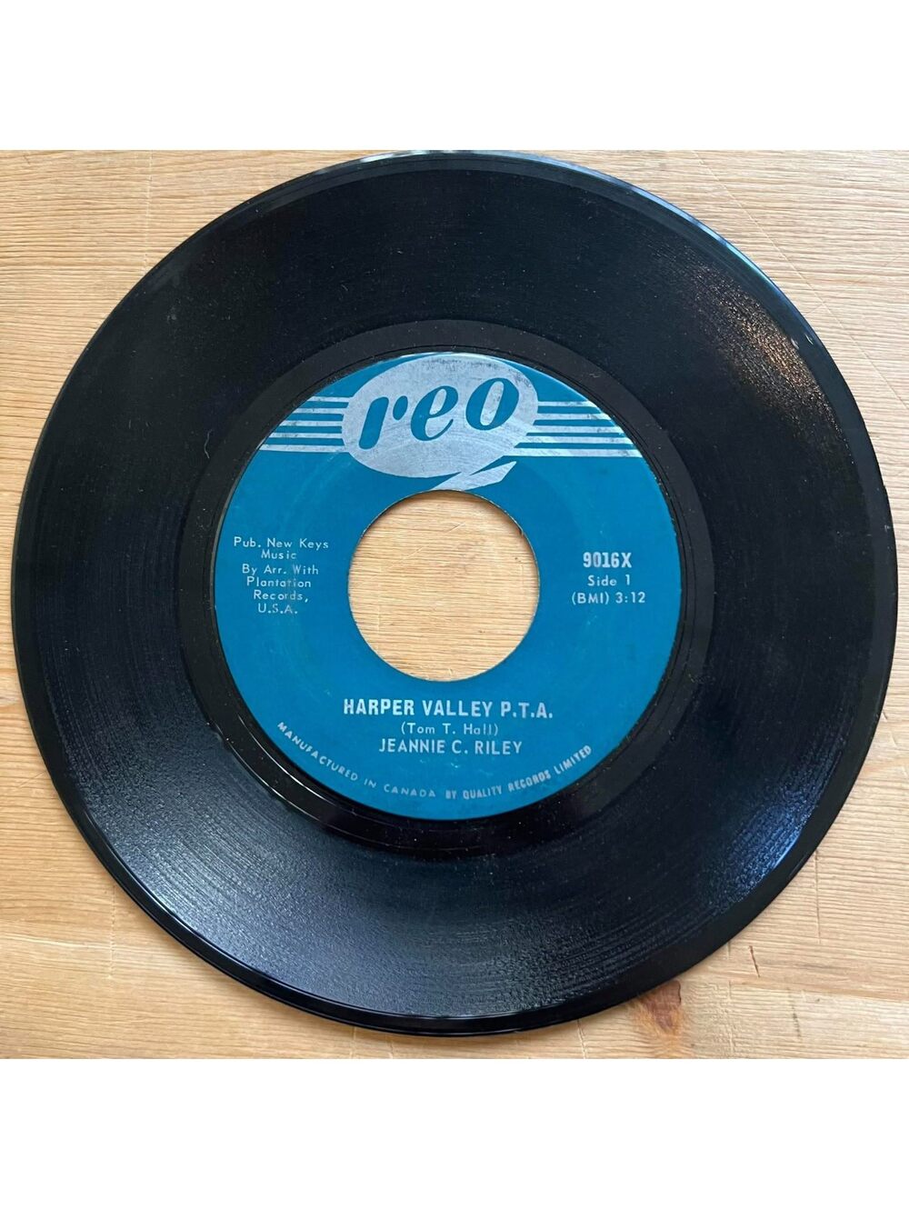 Jeannie C. Riley-Harper Valley P.T.A./Yesterday All Day Long Today 45rpm VG+ R91